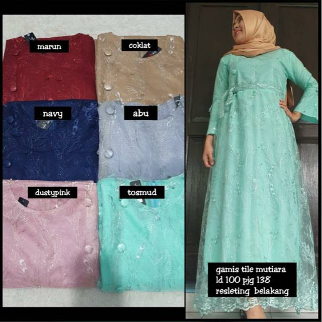Gamis brokat corneli dress nikahan gamis resepsi akad gamis bruklat