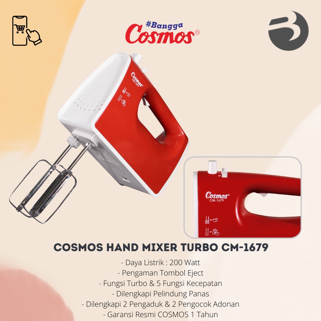 COSMOS HAND MIXER TURBO CM-1679