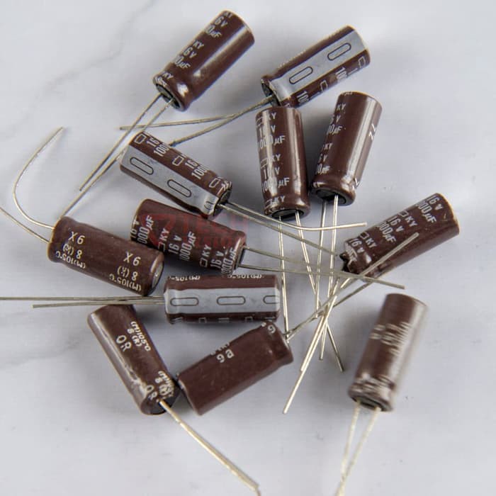 Kapasitor Elco 1000uf - 16v 1000uf16v 1000uf/16v Capacitor