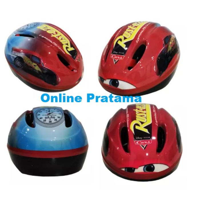 Helm sepeda anak avenger / toy story / cars / marvel / spderman