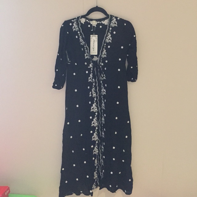 New  Dress hitam bordir korea / long dress