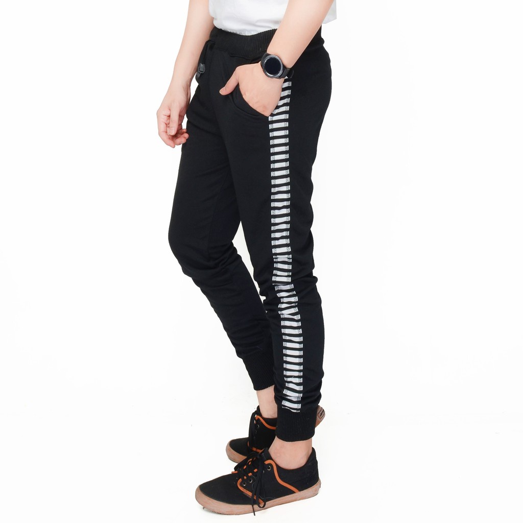 CELANA MURAH MODEL JOGGER Pria / CELANA JOGER PANJANG HITAM LIST SALUR / LIST SALUR JOGGER