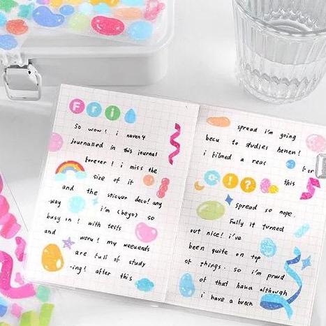 

Jualan Infeelme Photocard Decoration Sticker Hologram / Pc Deco Sticker - Confetti Bergaransi