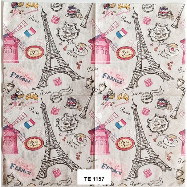 Tisu  Napkin Kerajinan  Decoupage Eropa  33X33 CM TE 1157 TTS
