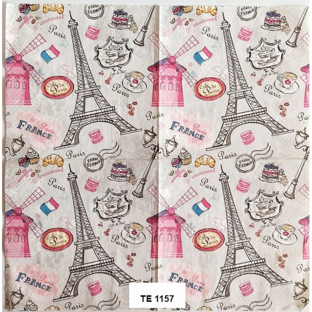 Tisu  Napkin Kerajinan  Decoupage Eropa  33X33 CM TE 1157 TTS