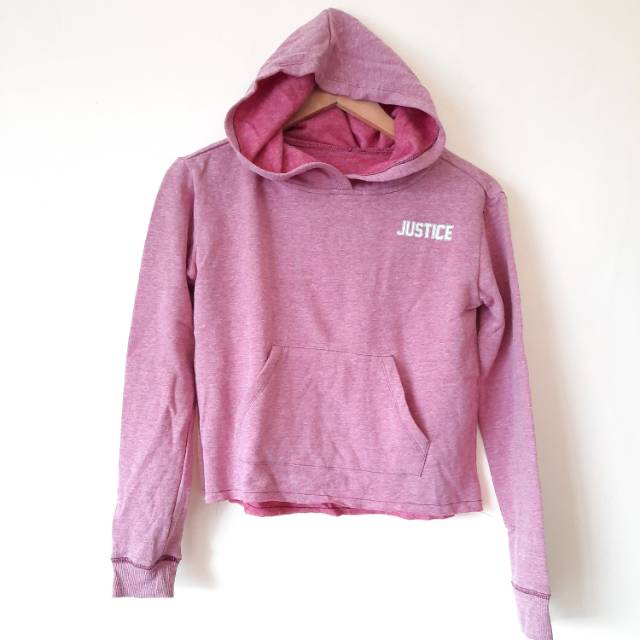 justice crop hoodie