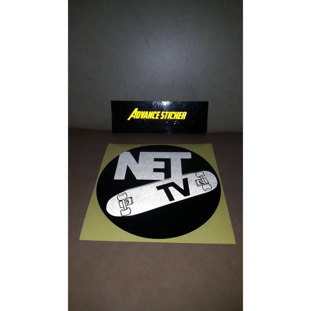 stiker / sticker logo net tv skateboard