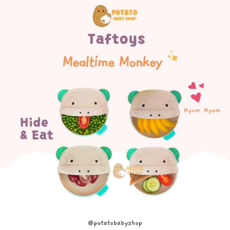 Taftoys MealTime Monkey Hide &amp; Eat - Tempat Makan Anak Taf Toys