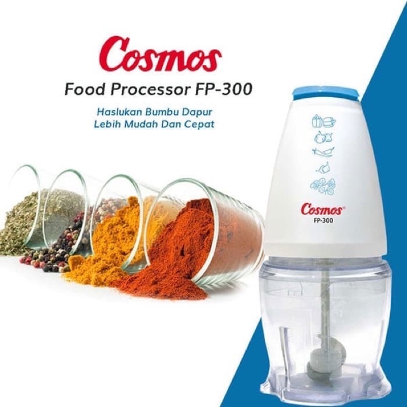 Cosmos FP300 Food Processor Blender Mini (100% ORI)