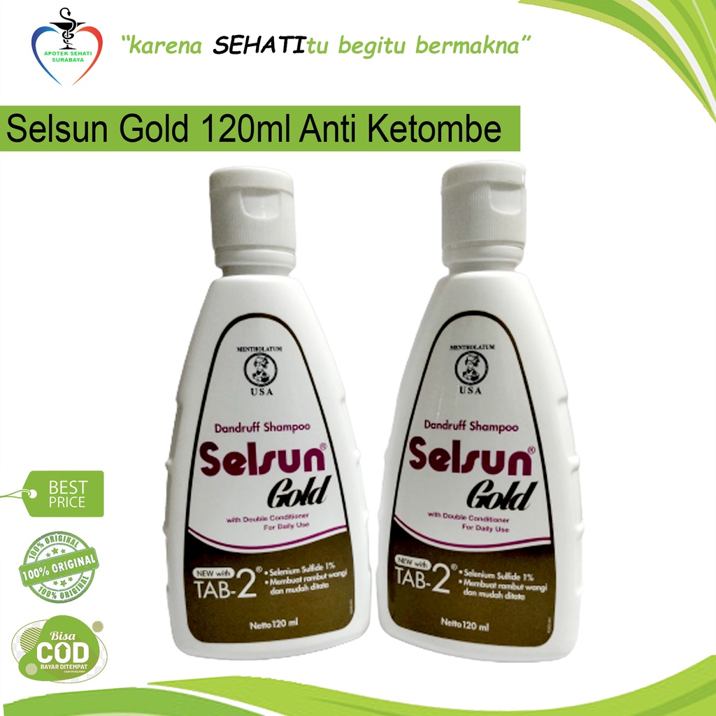 SELSUN GOLD 120ML / SHAMPO ANTI KETOMBE / ANTI DANDRUFF / ANTI JAMUR KEPALA