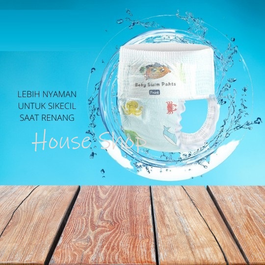 HS-0030 Popok Celana Renang Anak Bayi Batita Balita Tahan Air Sekali Pakai Baby Swim Diapers