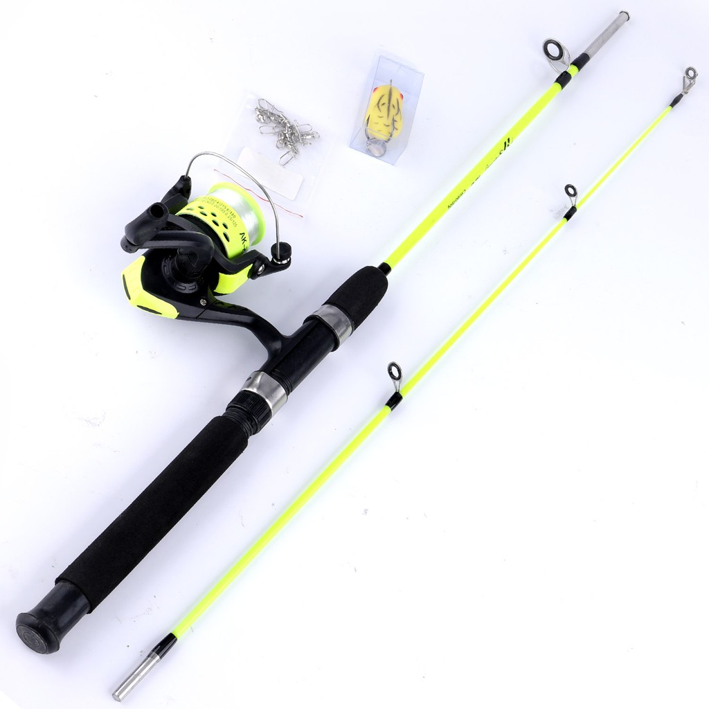 Set Pancing Set Joran Pancing 3BB 1.2M Spinning Fishing Rod Fishing Reel Combos