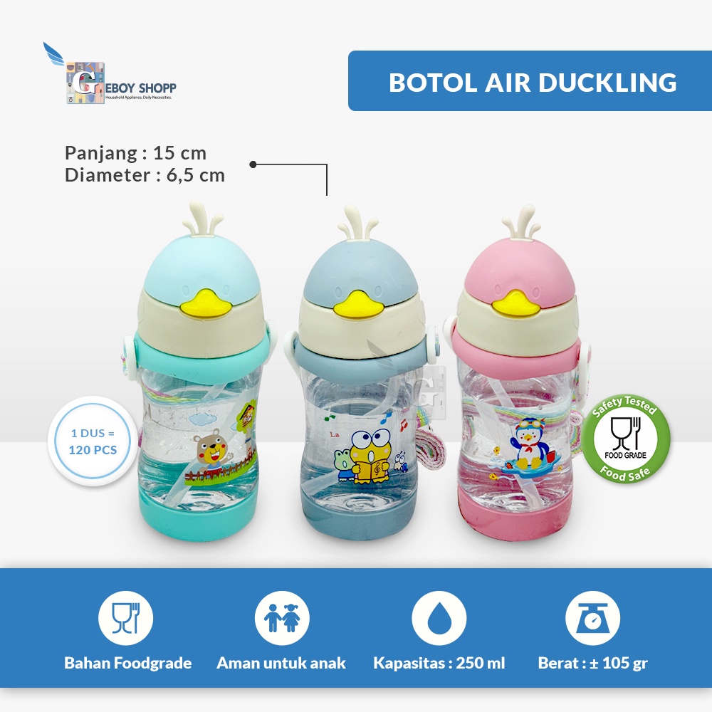 GEBOYSHOPP Botol Air Minum Anak DNG Duckling 250ml BPA FREE FOODGRADE