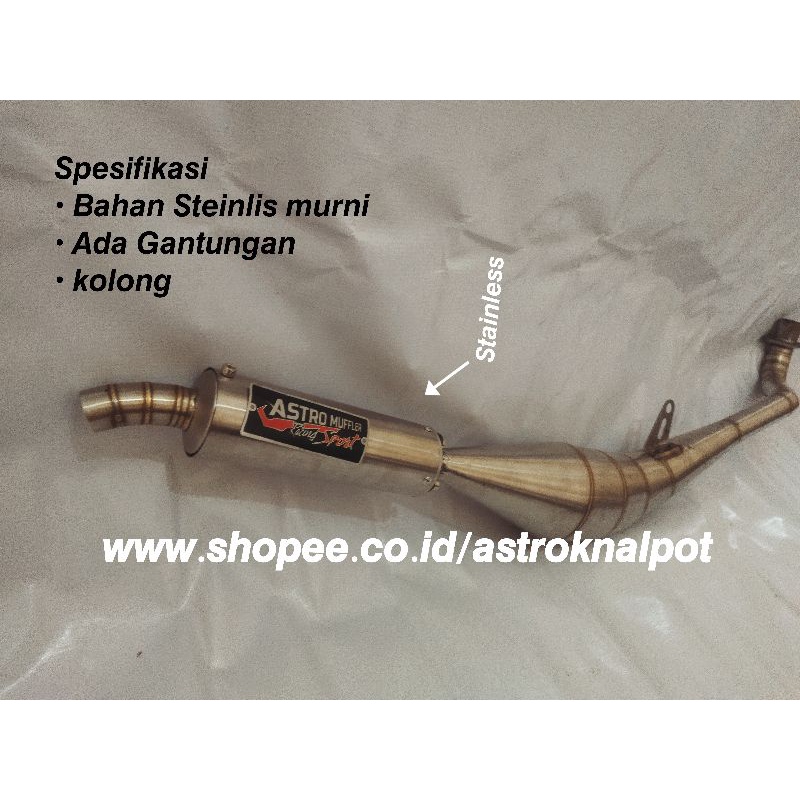 Knalpot FizR Kolong Stenlis| knalpot Garing Fiz r| Knalpot Bertenaga