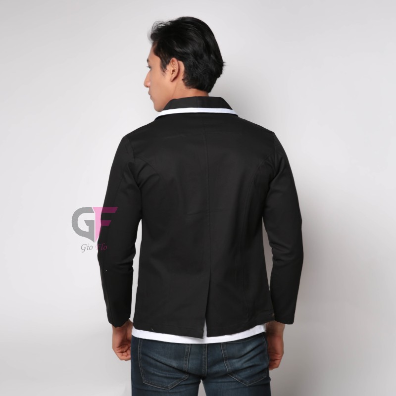 GIOFLO Jaket Jas Blazer Pria Black / BLZ 808