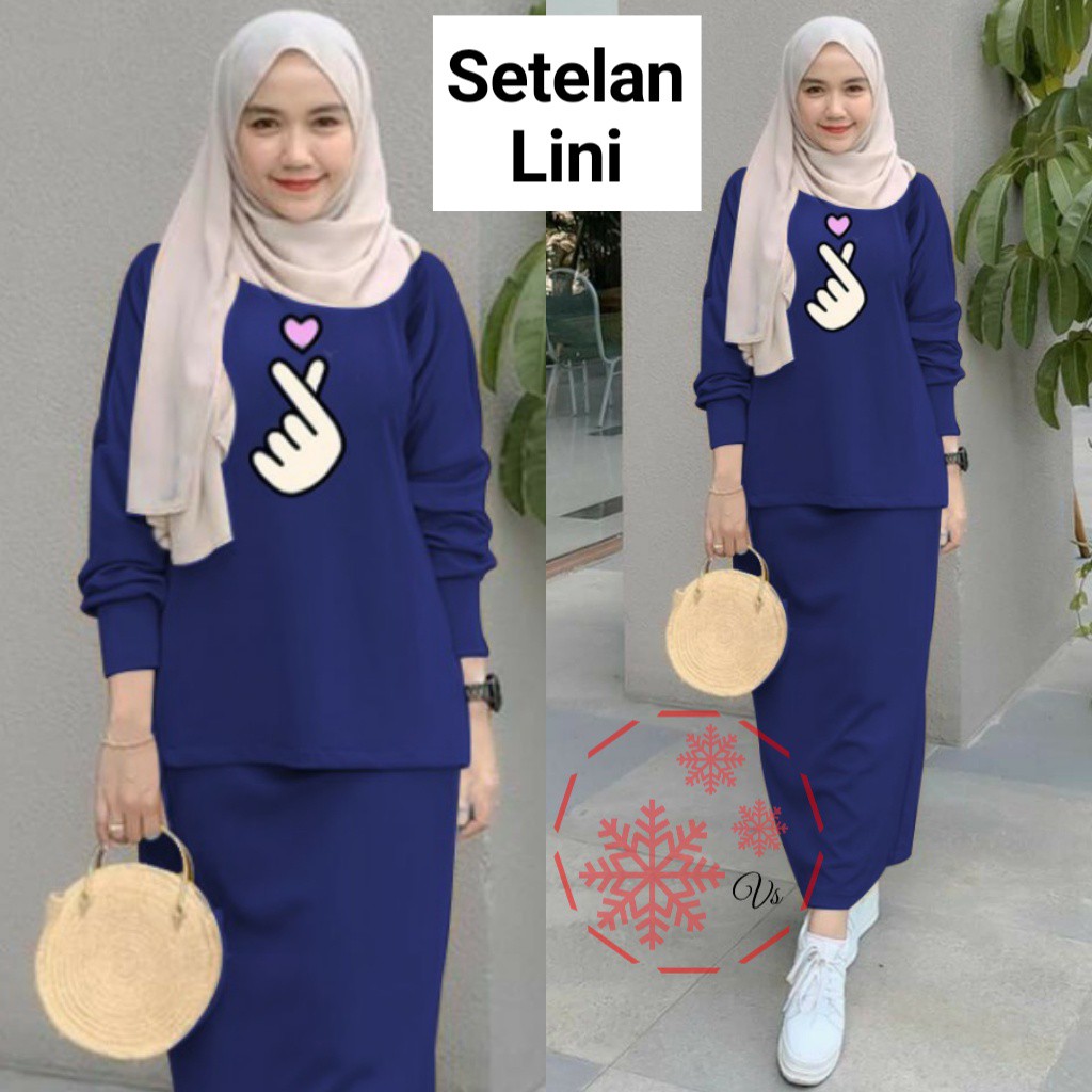 INDOBEST SETELAN LINI WANITA / STELAN BAJU ROK LENGAN PANJANG PESTA