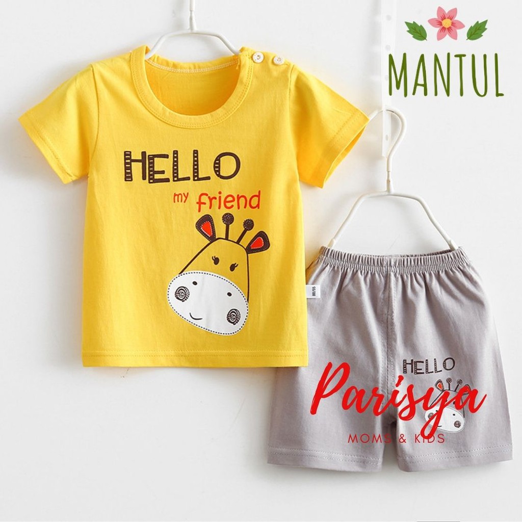 0-18 Bulan Setelan Harian Bayi Mantul / Pakaian Bayi / Jumper Import Anak (Parisya SHI-07LY)-SHI-07N