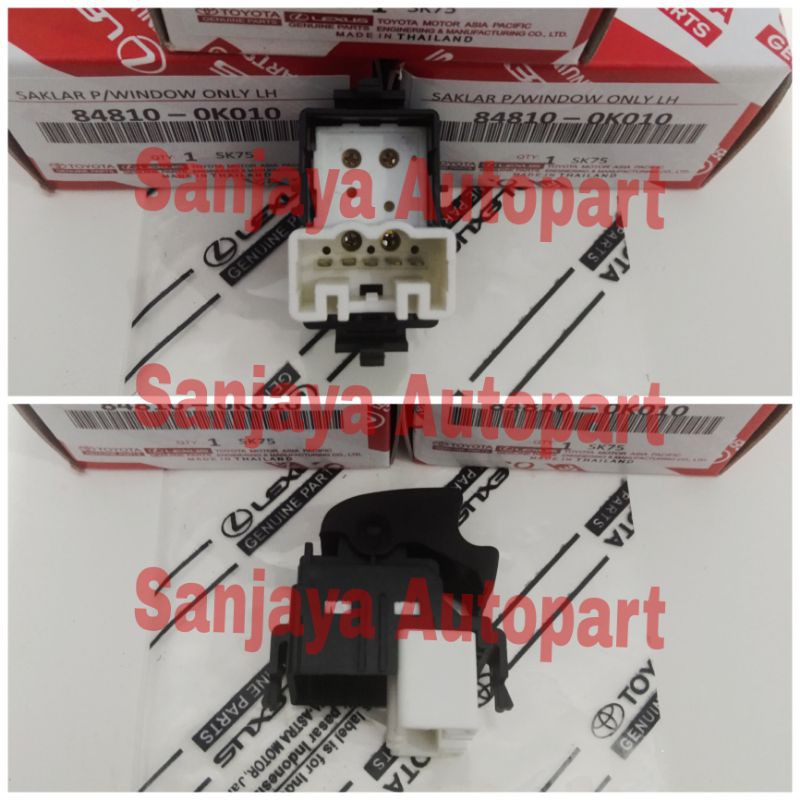 SWITCH POWER WINDOW LH - SAKLAR POWER PUSAT ONLY KIRI TOYOTA KIJANG INNOVA