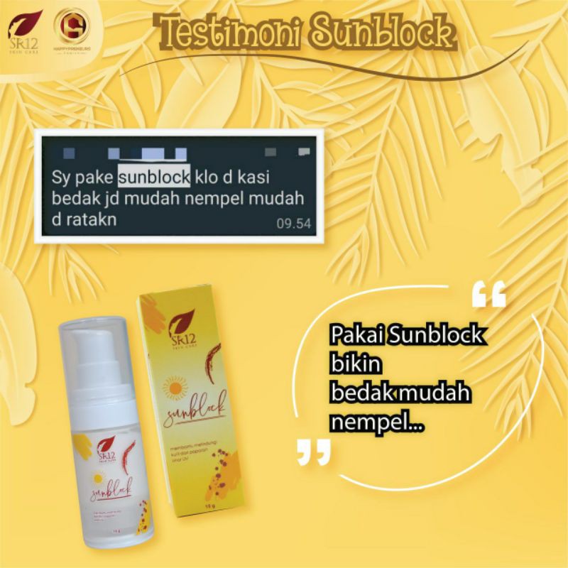 SUNBLOCK WAJAH SPF 30+ SR12 BPOM / MELINDUNGI KULIT DARI PAPARAN SINAR UV / CREAM PEMUTIH WAJAH / KRIM GLOWING