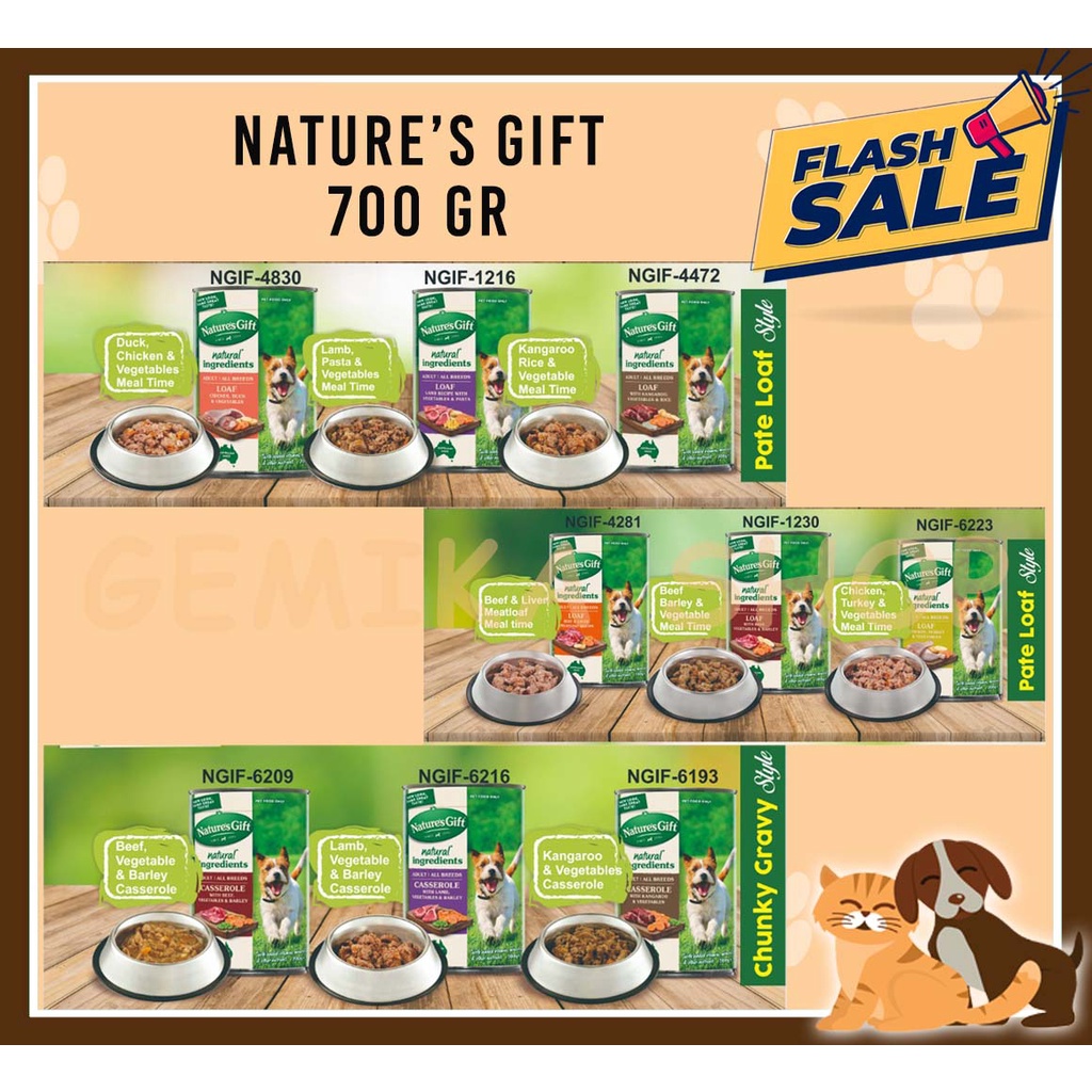 MAKANAN ANJING NATURE'S GIFT 700 GR-DOG FOOD [ ALL VARIAN]