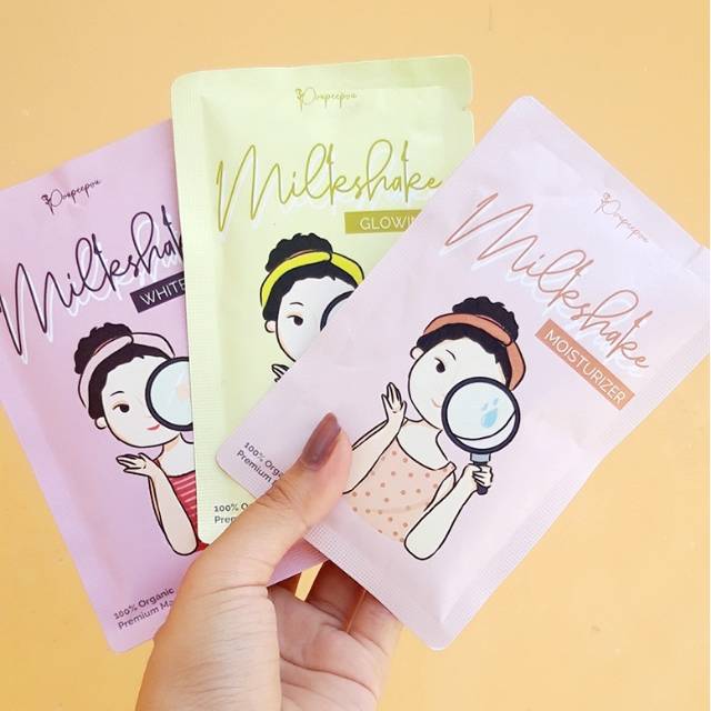 Masker Milkshake Glowing, Whitening, Moisturizer terlaris dan kekinian