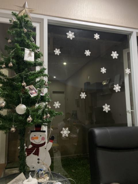 Hiasan Snowflakes Salju, Dekorasi Natal Akrilik