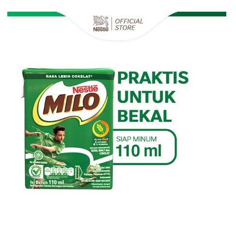 MILO ACTIV GO / MINUMAN SUSU RASA COKELAT 110ML