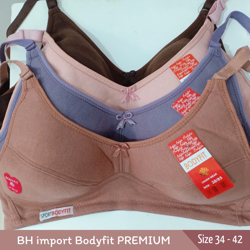 Bodyfit Bra Wanita/Sport Bra/Bh Bodifit Tanpa Kawat Size 34-42 Bahan Premium Harga Murah | Bisa Cod