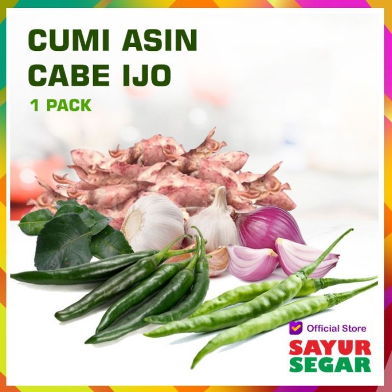 

paket tumis cumi asin cabe hijau 250 gram siap masak