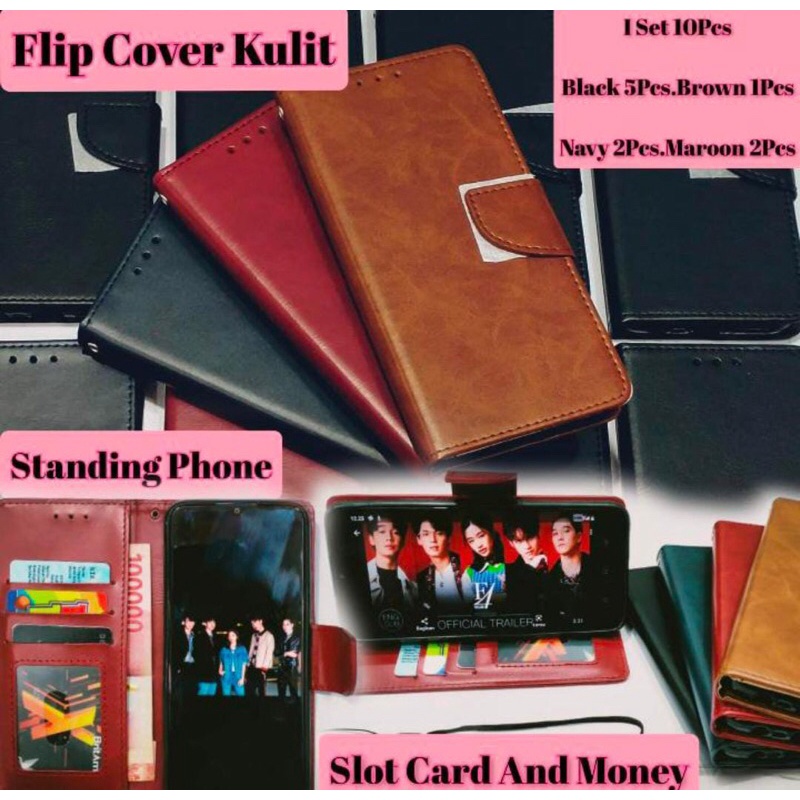 FLIP COVER WALET KULIT CASING DOMPET SARUNGBUKU SAMSUNG A32 2021 samsung A52 2021 samsung A72 2021 s