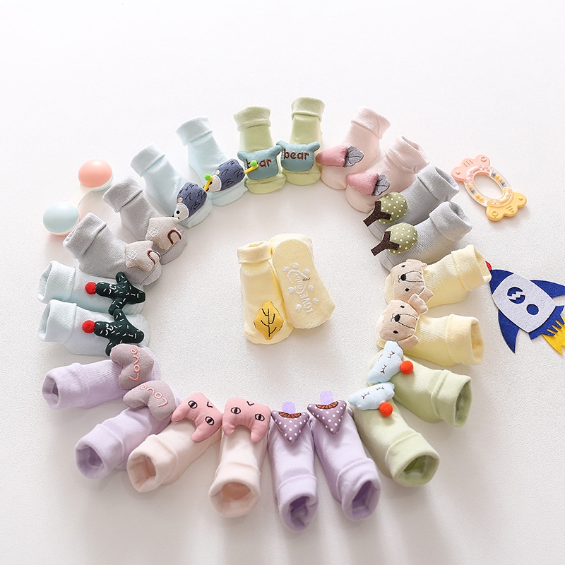 MURMURE.BABY | KAOS KAKI ANAK BAYI BALITA LUCU 3D TIMBUL KARAKTER BABY CUTE SOCKS WOODLAND SERIES