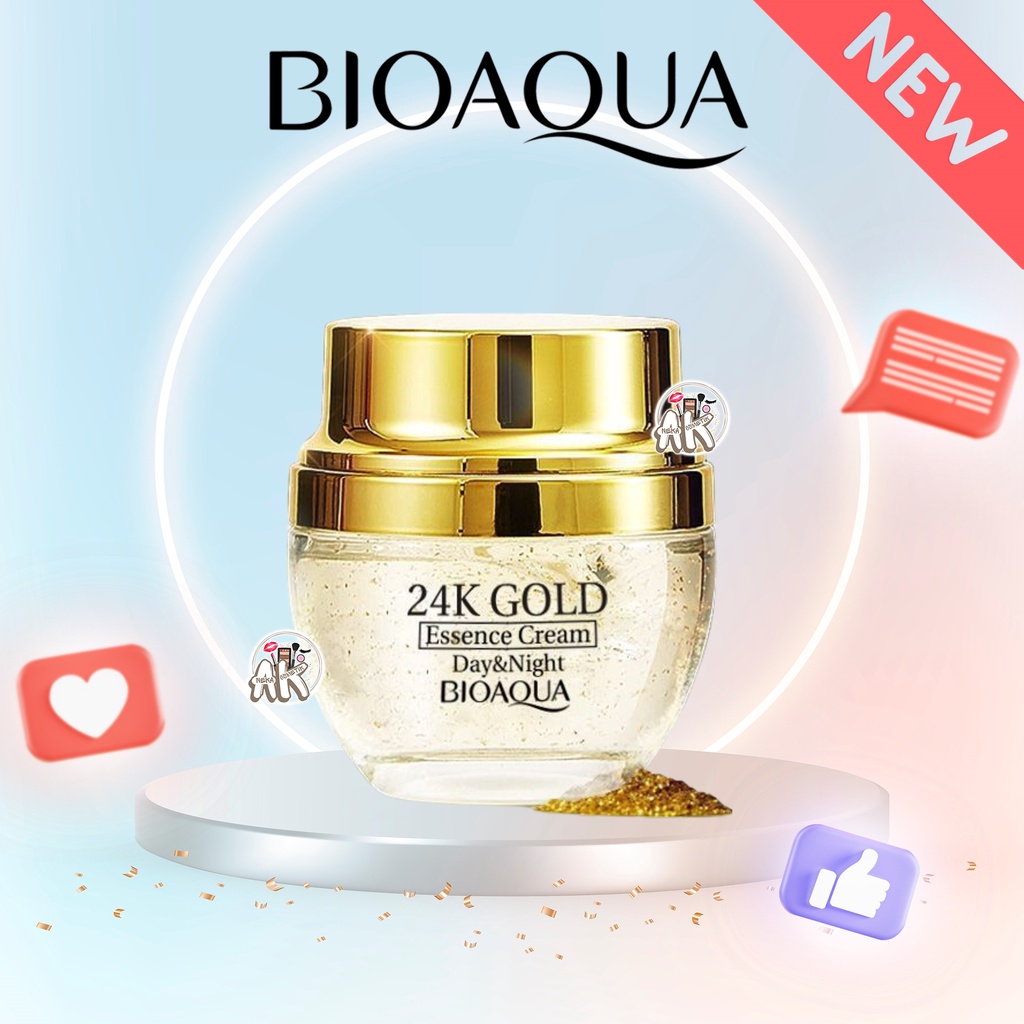 BIOAQUA 24K GOLD ESSENCE SKIN BRIGHTENING / SERUM WAJAH / ESSENCE CREAM 50G