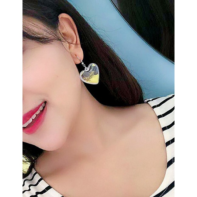 LRC Anting Gantung Fashion Love Ocean Shell Earrings F88016