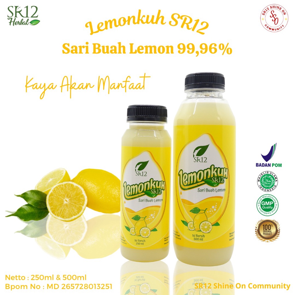 

Lemonkuh SR12 Minuman Herbal Sari Buah Lemon Asli Untuk Diet Detox Daya Tahan Tubuh Vitamin C BPOM