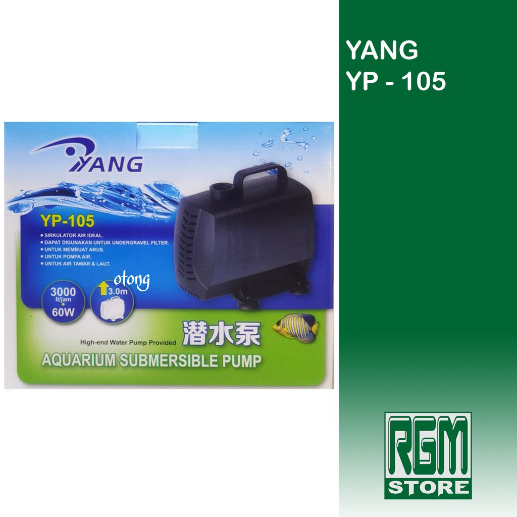 YANG YP105 yp 105 pompa air celup kolam aquarium hidroponik