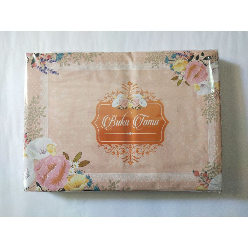 

Buku Tamu Pernikahan Motif Bunga 1 set isi 2 pcs