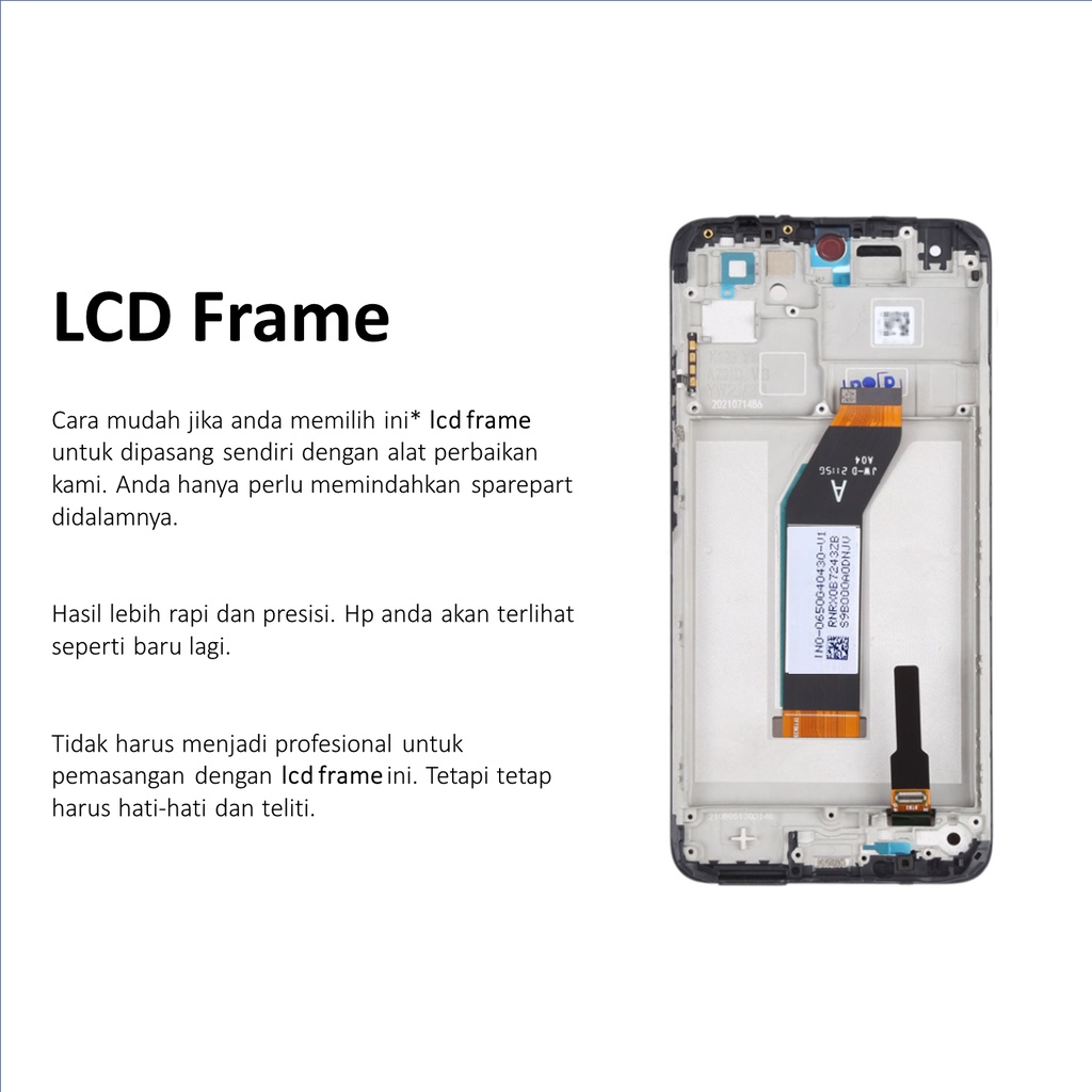 (ORIGINAL 100% XIAOMI) LCD + FRAME XIAOMI REDMI 10