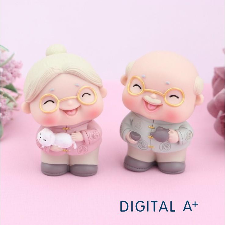 Ornamen dekorasi kue kreatif mencintai orang tua wanita Ornamen dekorasi kue kreatif mencintai orang tua wanita