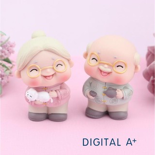 Ornamen dekorasi  kue kreatif mencintai orang  tua  wanita 