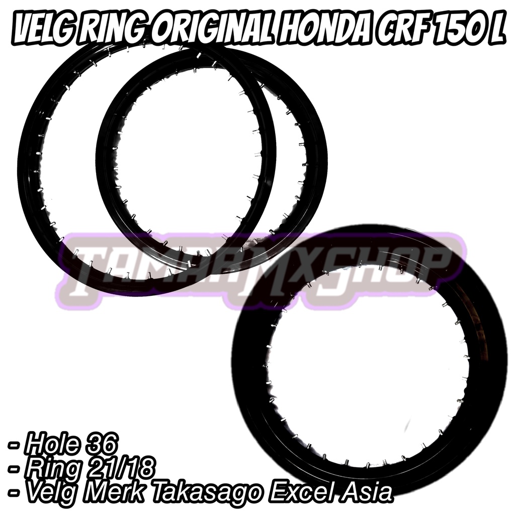 sepasang Velk Velg Honda CRF 150 L Ring 21/18 Original Copotan Motor