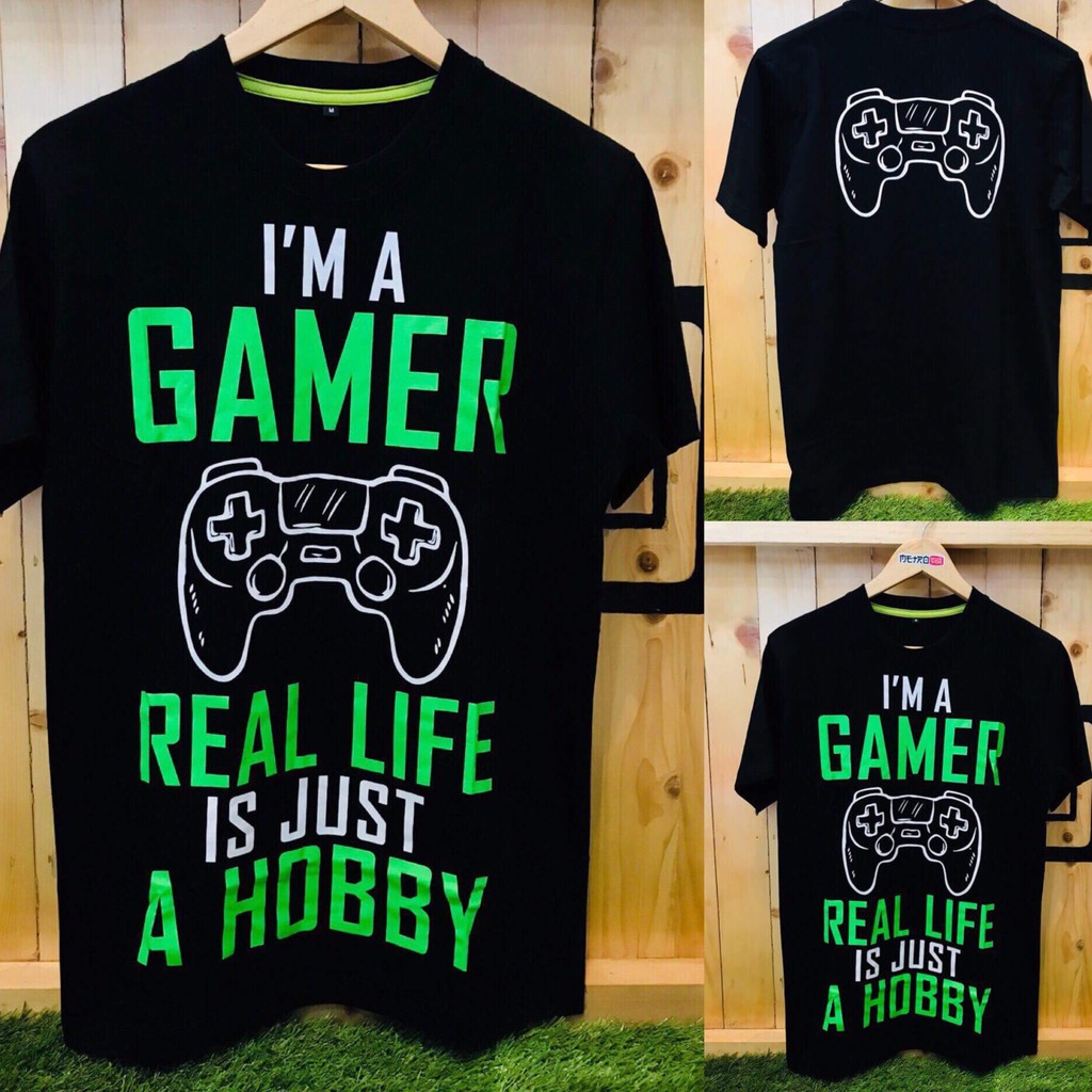 Kaos Gamer Real Life is just a Hobby Black