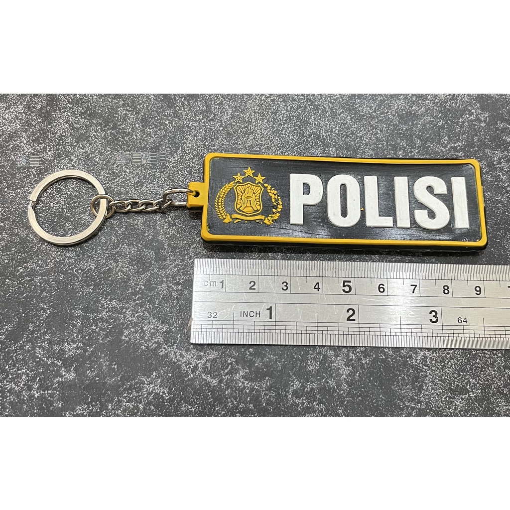 Gantungan Kunci Polis* (Tdr) | Keychain | Gantungan Kunci Karet Police