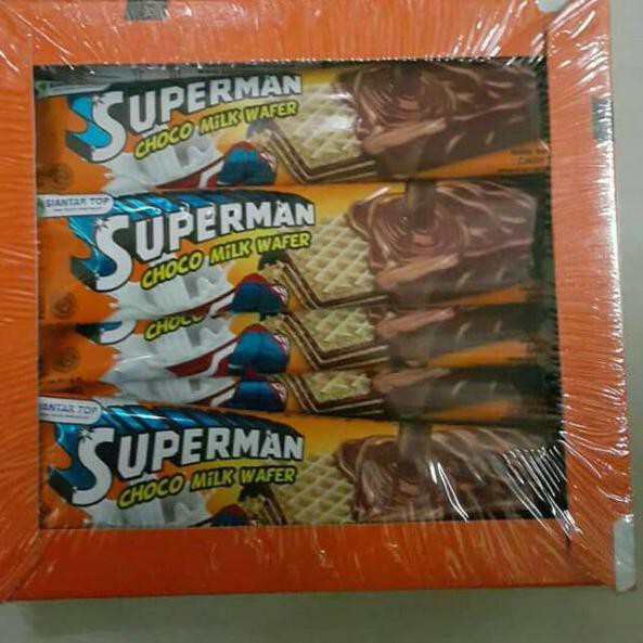 

BJC Best seller Coklat wafer Supermen Choco Milk Wafer jajanan jadul enak Bangett OZ Terlaris_