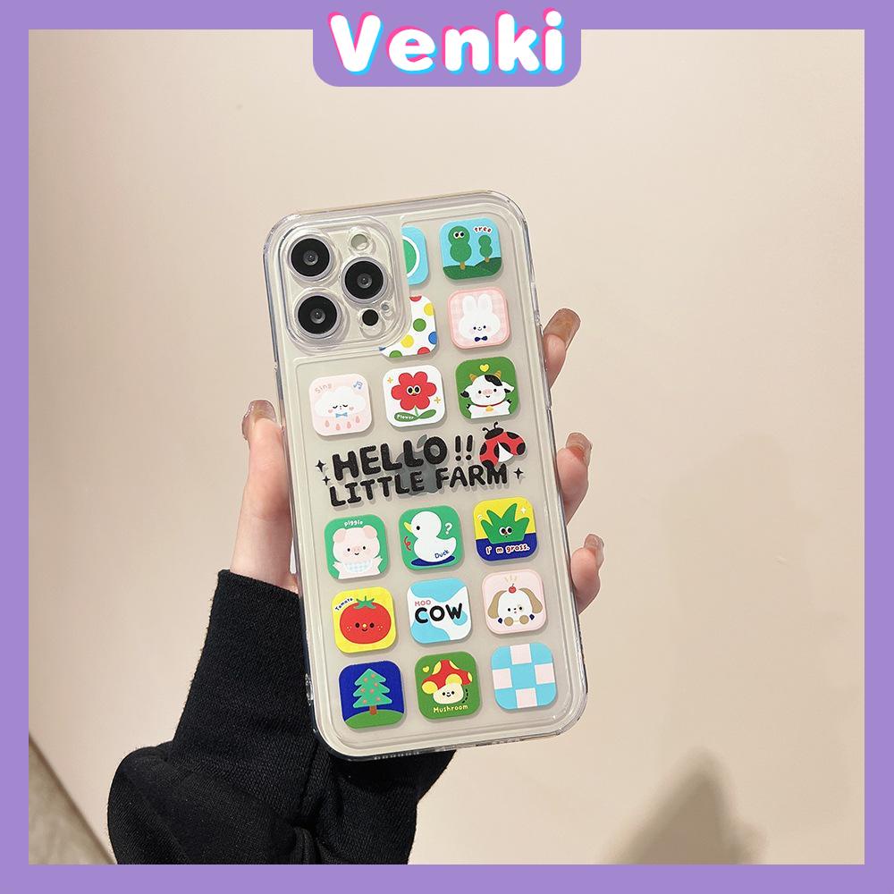 iPhone Case Silicone Soft Case TPU Clear Case Square Edge Camera Full Coverage Protection Shockproof Cartoon Cute For iPhone 13 Pro Max iPhone 12 Pro Max iPhone 11 iPhone 7 Plus