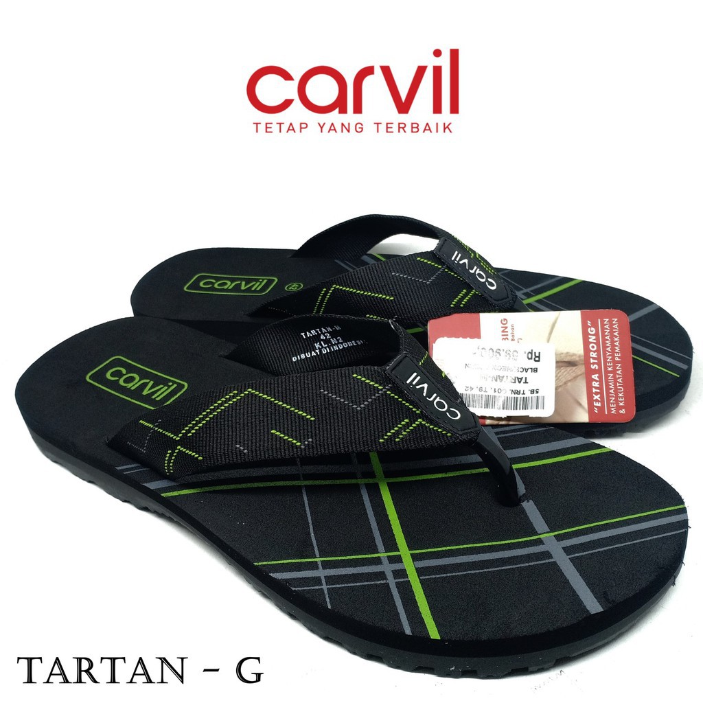 CARVIL TARTAN  Sandal Jepit Dewasa 39-44 / Sandal Carvil Pria / Sandal Sepone / Sandal carvil jepit