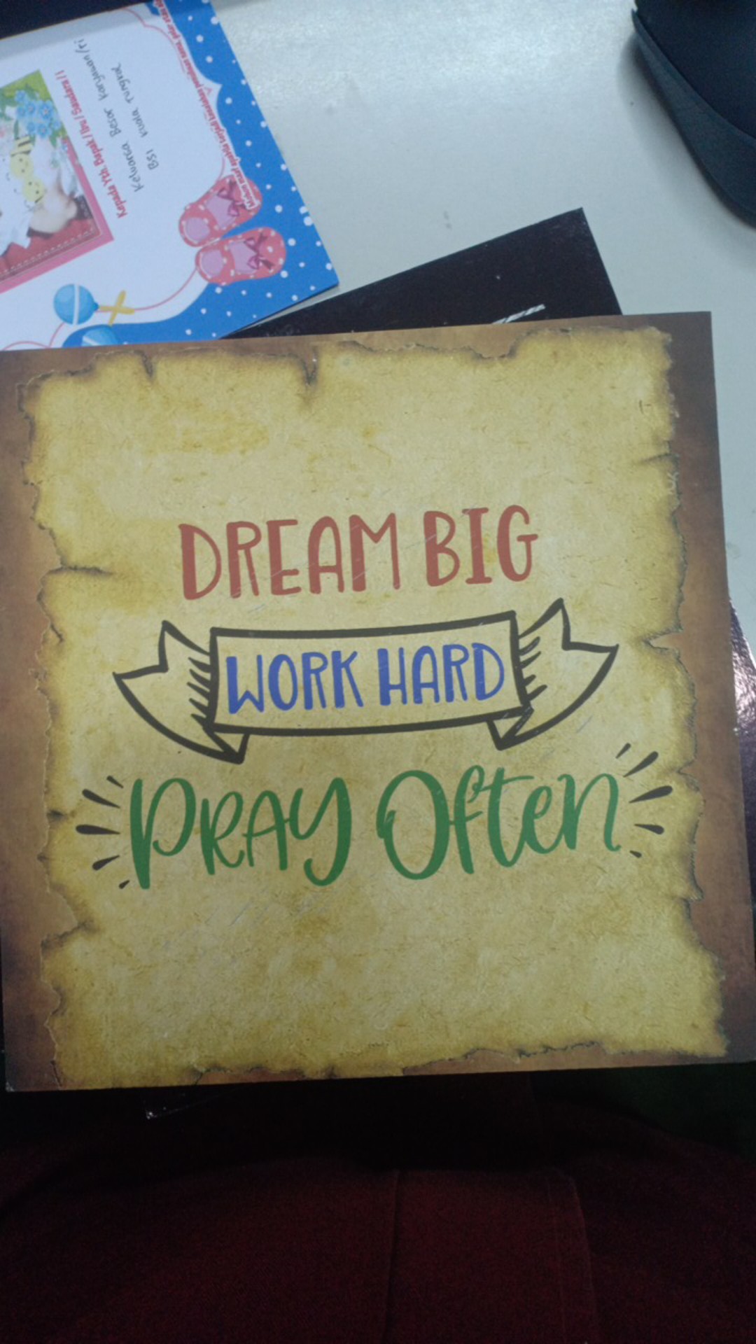 Hiasan Dinding Poster Kayu Quotes Kata Motivasi 20x20cm Walldecor Dekorasi Cafe Home