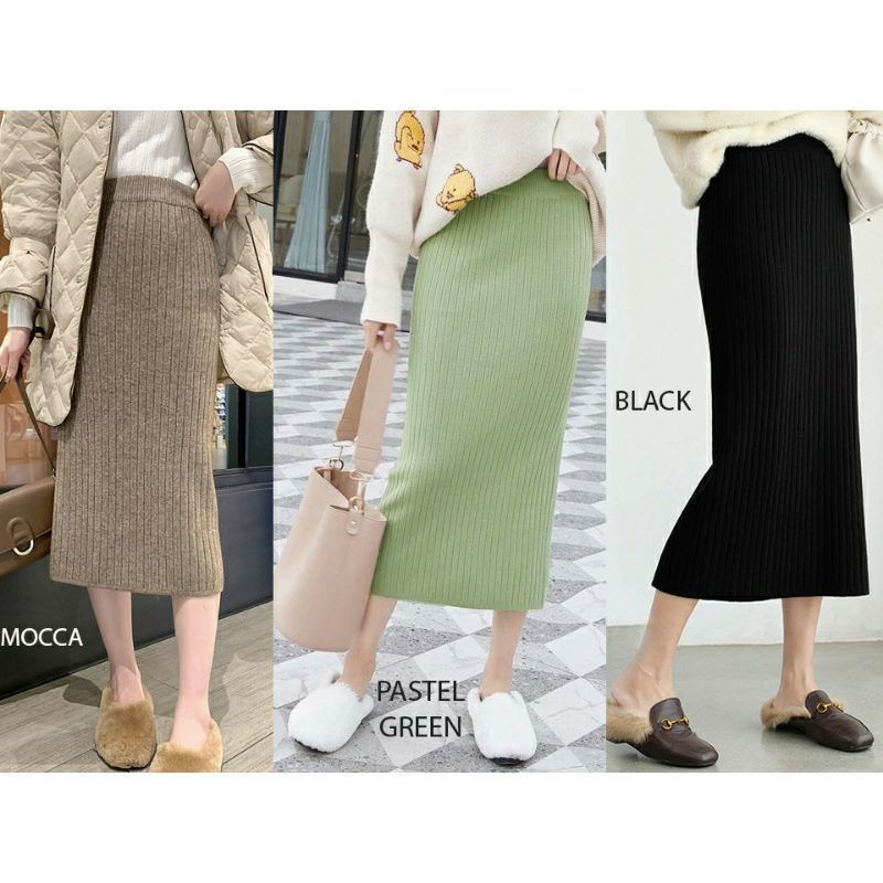 Rok Span knitted  pendek  SEBETIS TERMURAH /ROK SPAN PENDEK /ROK RAJUT