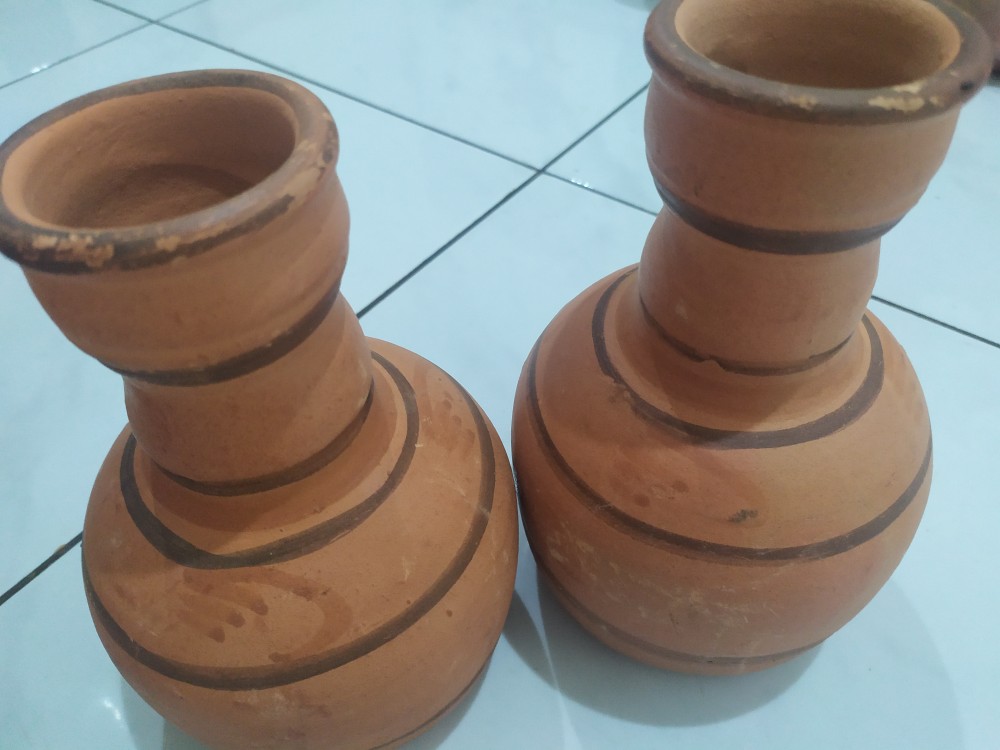 Vas Bunga Tanah Liat/vas Gerabah Uk Besar