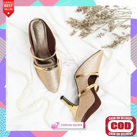Kelsey Heels Wanita Pesta Kondangan Mewah Elegand Branded Terlari Wk72 Sepatu Wanita High Heels Bem