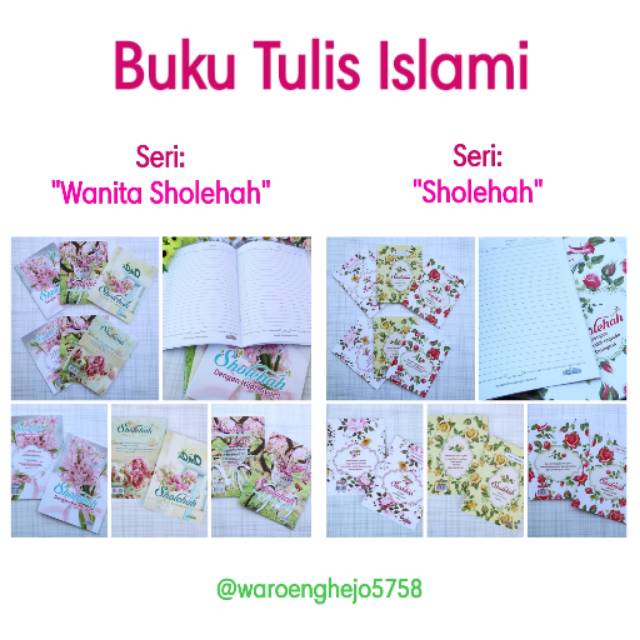 

°WH5758° Buku Tulis Islami Satuan Pilih Varian Motif